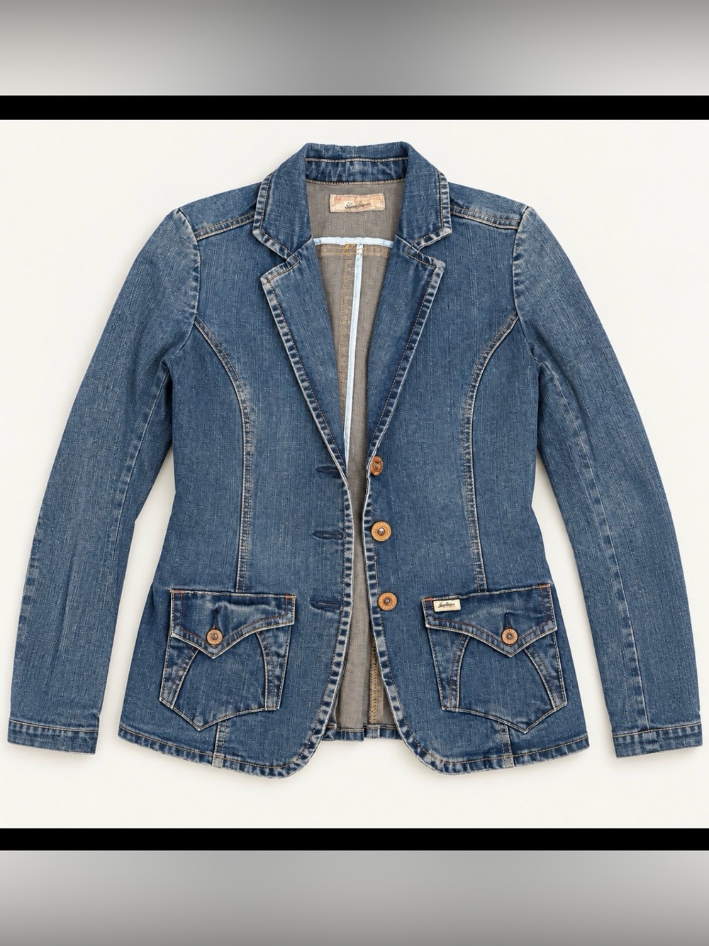 Levi's Blue Denim Blazer Jacket
